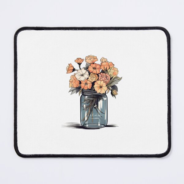 Item preview, Mason jar with flowers designed and sold by Nice En.