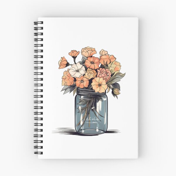 Item preview, Mason jar with flowers designed and sold by Nice En.