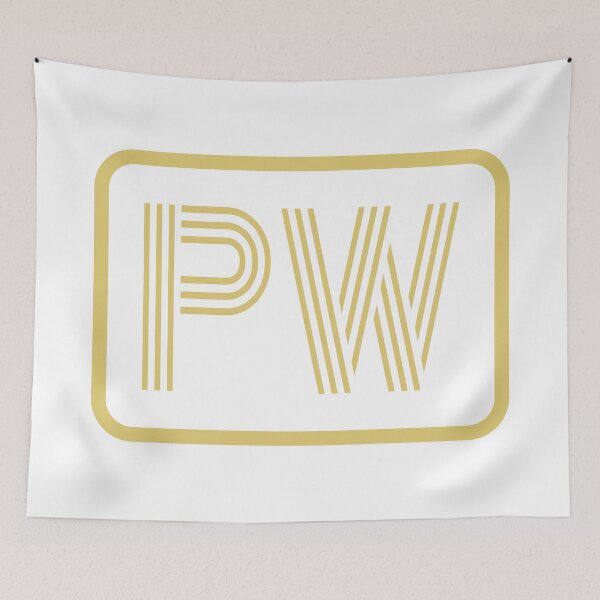 Item preview, PW Initials Gold Geometric Letters designed and sold by Jeallan Designs.