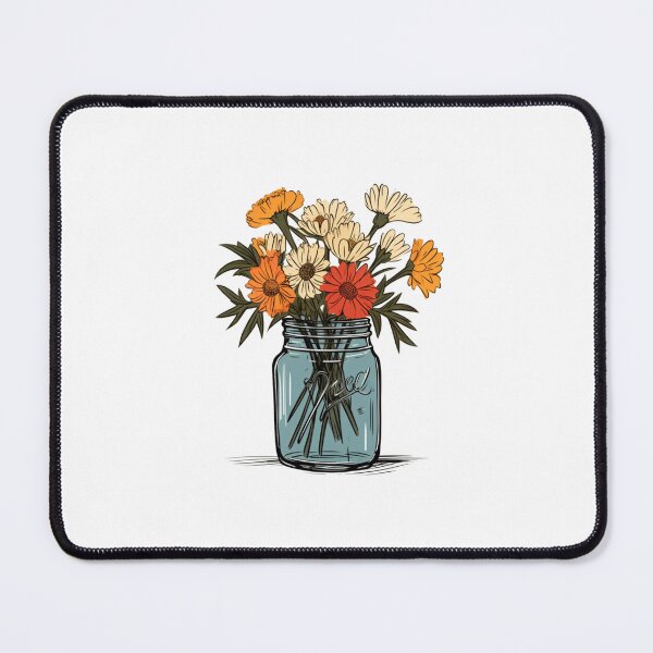 Item preview, Mason jar with flowers designed and sold by Nice En.