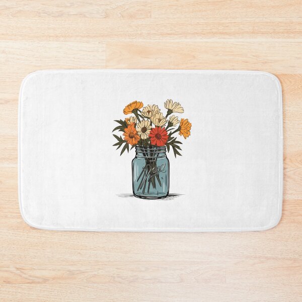 Item preview, Mason jar with flowers designed and sold by Nice En.