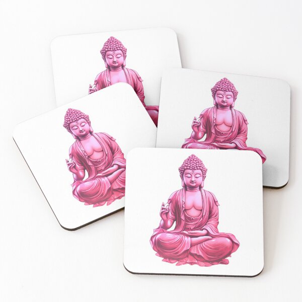 Artikelvorschau, Rosa Buddha-Statue-Aufkleber entworfen und verkauft von MartynGrey.