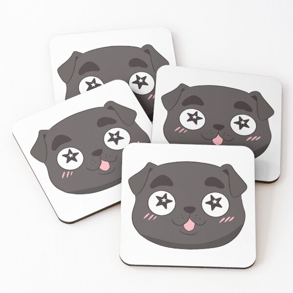 Item preview, Cute happy black pug face designed and sold by Yaragold.