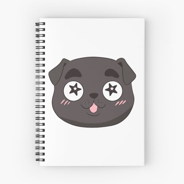 Item preview, Cute happy black pug face designed and sold by Yaragold.