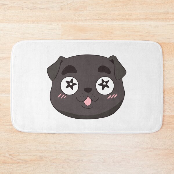 Item preview, Cute happy black pug face designed and sold by Yaragold.
