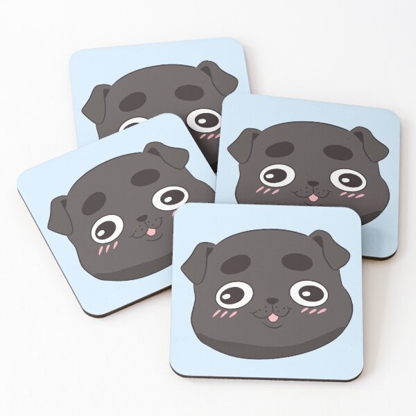 Item preview, Cute happy black pug face designed and sold by Yaragold.