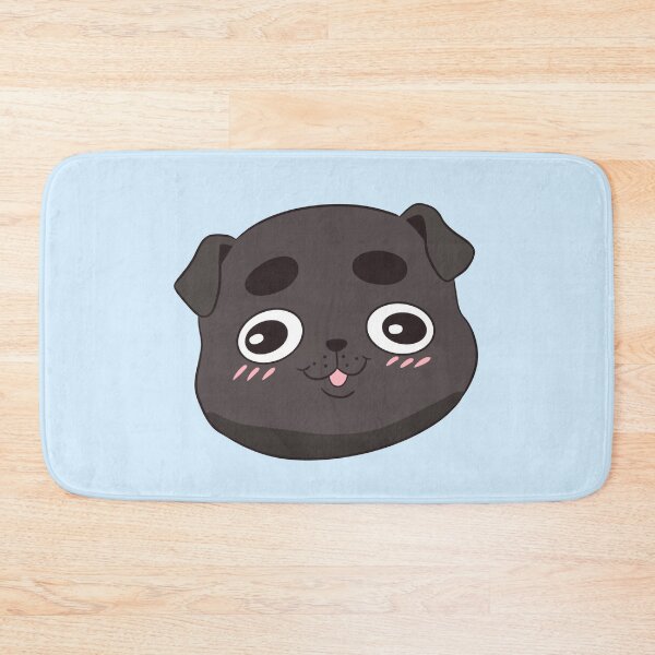 Item preview, Cute happy black pug face designed and sold by Yaragold.