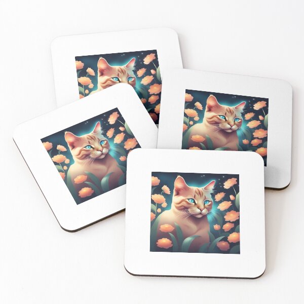 Item preview, Flowercat l Cute Cat Gifts designed and sold by PloynaphatArt.