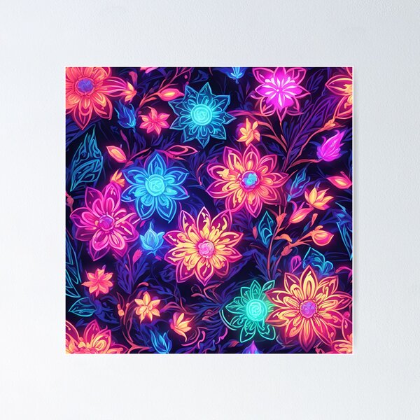 Item preview, Vibrant Flower in the Dark designed and sold by SeamCraft.