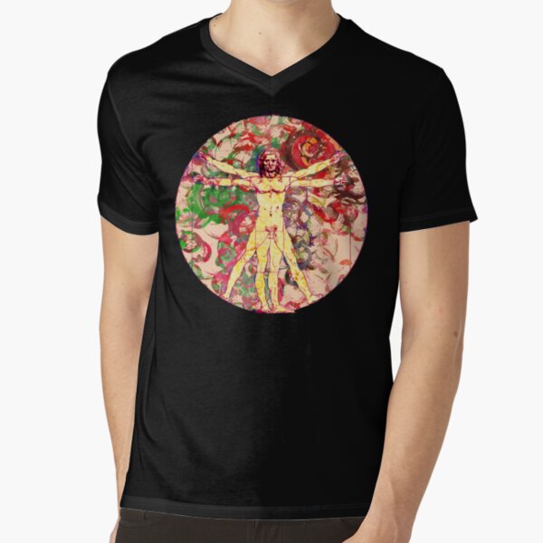 vitruvian man V-Neck T-Shirt