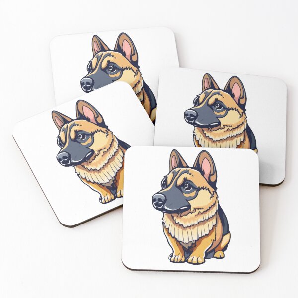 Item preview, German Shepard Dog Sticker, Vexel Art Style, Vector Render, Cute Chibi Kawaii designed and sold by PaperMagus.