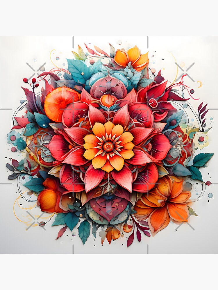 Spiral Mandala Flower Diamond Painting Lovely Design Embroidery