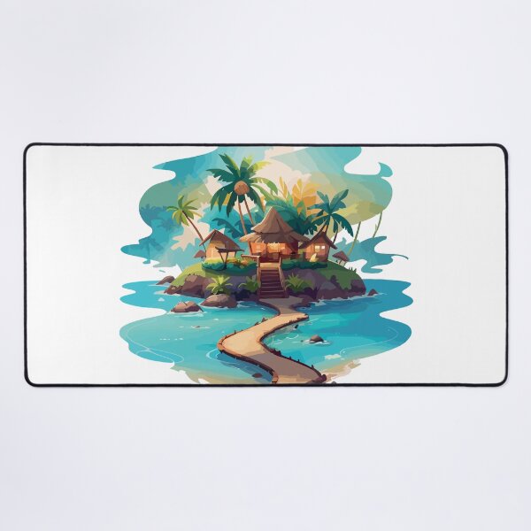 Item preview, Isla tropical con cabañas acogedoras designed and sold by execc.