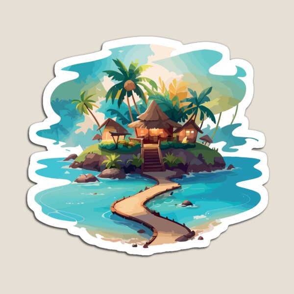 Item preview, Tropical Island with cosy huts designed and sold by execc.