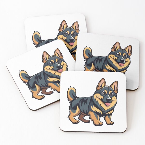 Item preview, German Shepard Dog Sticker, Third Vexel Art Style, Vector Render, Cute Chibi Kawaii designed and sold by PaperMagus.
