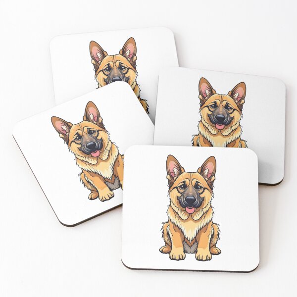 Item preview, German Shepard Dog Sticker, Lima Vexel Art Style, Vector Render, Cute Chibi Kawaii designed and sold by PaperMagus.
