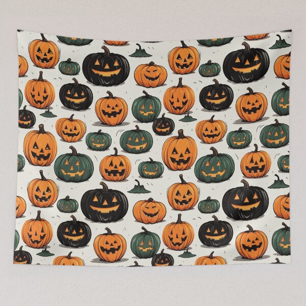 Item preview, Festive Halloween Pumpkins Pattern designed and sold by Blue-Banana.