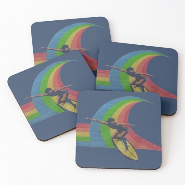 Item preview, Retro 70's Rainbow Surfer Design designed and sold by DukeGroovy.