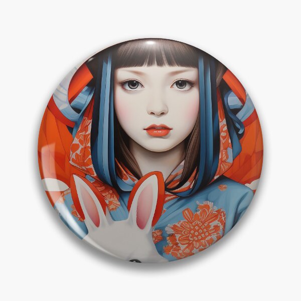 Item preview, Japanese girl with Rabbit designed and sold by Meeheemaha.