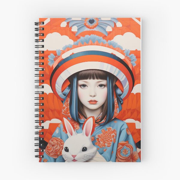 Item preview, Japanese girl with Rabbit designed and sold by Meeheemaha.