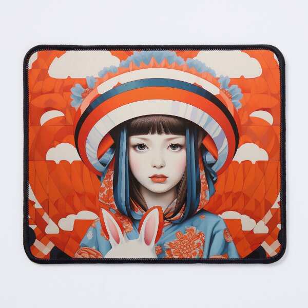 Item preview, Japanese girl with Rabbit designed and sold by Meeheemaha.