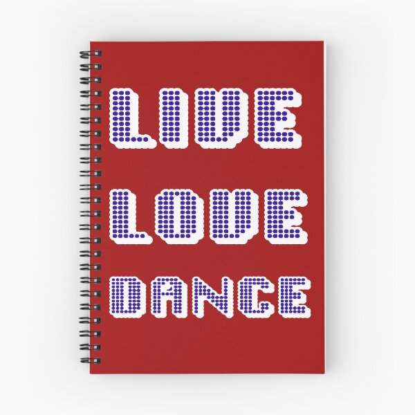 Item preview, Live Love Dance Blue and White Geometric Seventies Disco Text designed and sold by taiche.