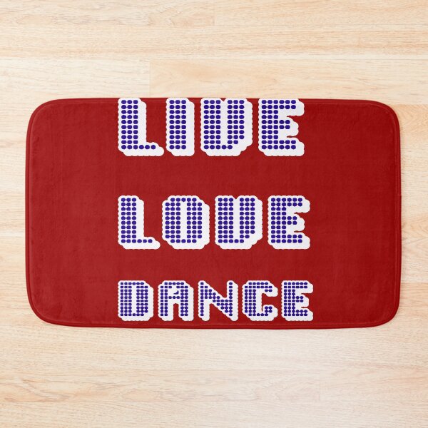 Item preview, Live Love Dance Blue and White Geometric Seventies Disco Text designed and sold by taiche.