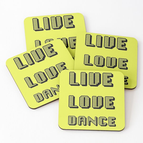Item preview, Live Love Dance Black Geometric Seventies Disco Text designed and sold by taiche.