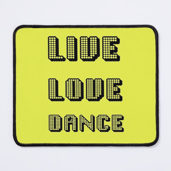 Item preview, Live Love Dance Black Geometric Seventies Disco Text designed and sold by taiche.