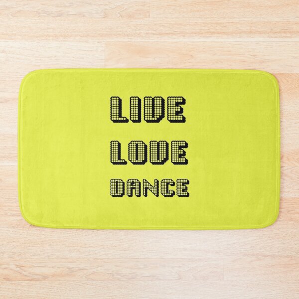 Item preview, Live Love Dance Black Geometric Seventies Disco Text designed and sold by taiche.