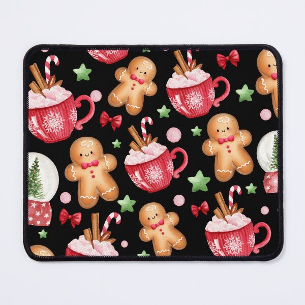 Item preview, Christmas Seamless Pattern with Cute Coffee,Snowglobe,Gingerbread,Stars and bows designed and sold by Hawa Shama.