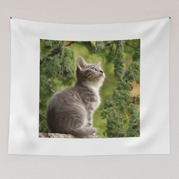 Item preview, Gray cat in a tree designed and sold by Instants Design.