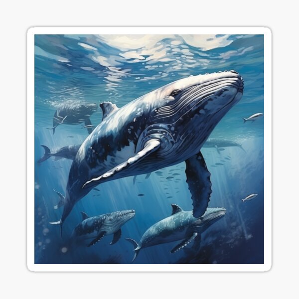 Item preview, Ocean Depths with Whales, Krill, Icebergs designed and sold by Zoomie-s.