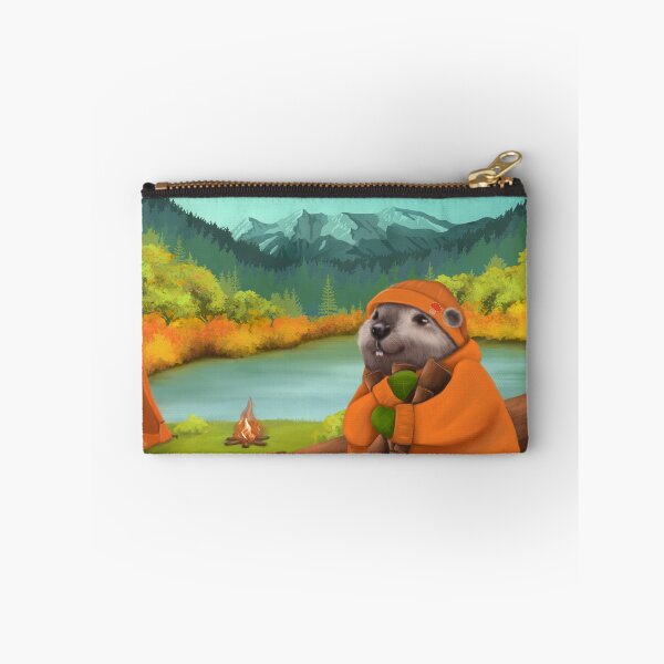 Item preview, Baby beaver at the campfire in the mountains  designed and sold by SoMerlee.
