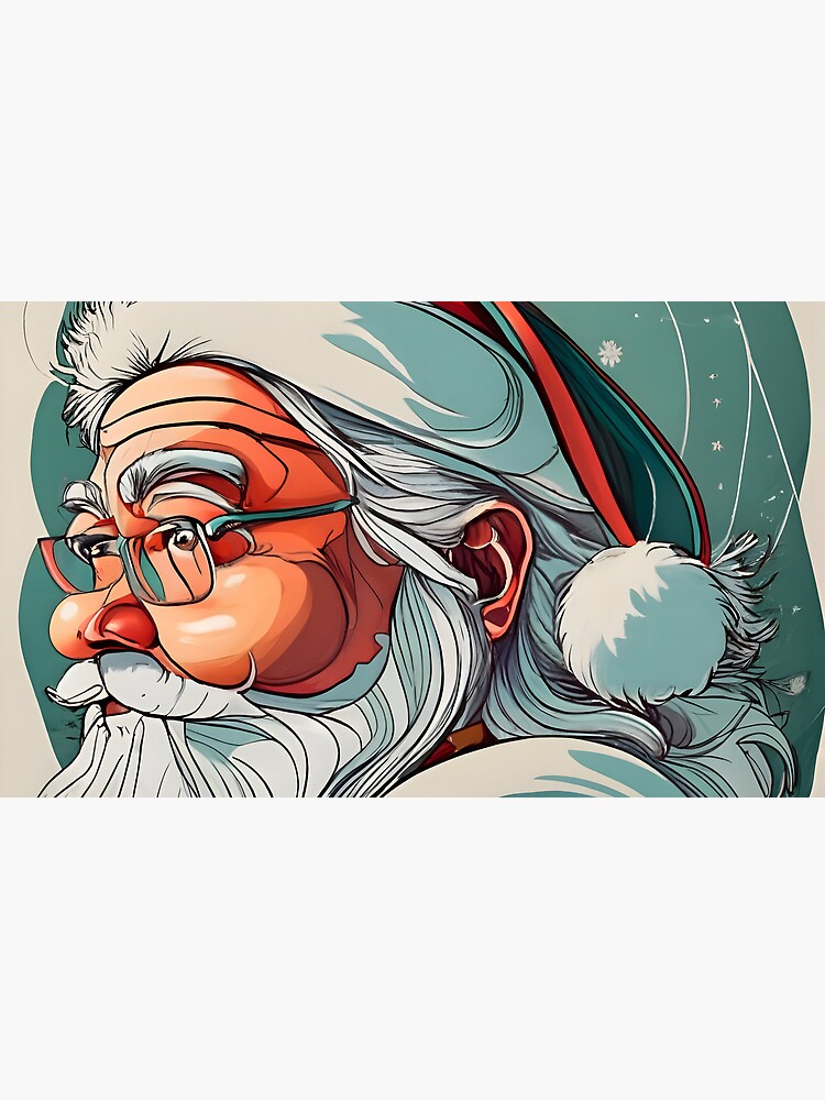 Thumbnail 6 of 6, Coffee Mug, Christmas Santa Claus Portrait drawing designed and sold by Patricks-Art.