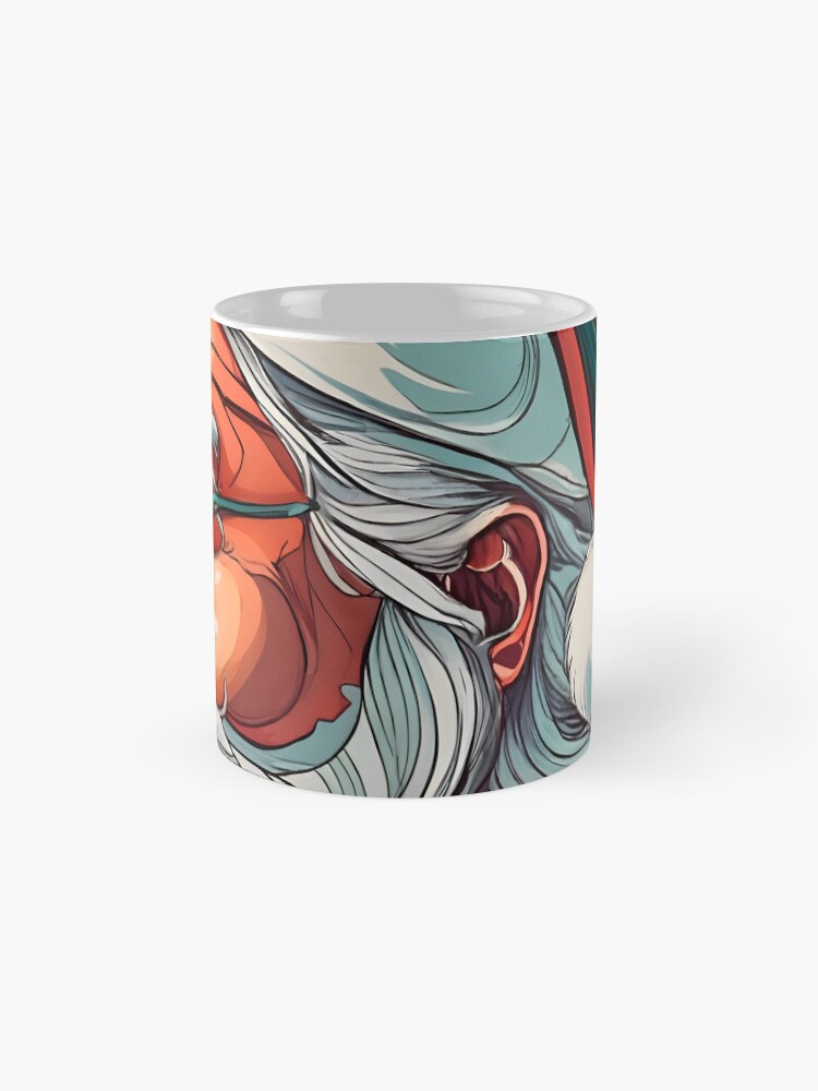 Thumbnail 4 of 6, Coffee Mug, Christmas Santa Claus Portrait drawing designed and sold by Patricks-Art.