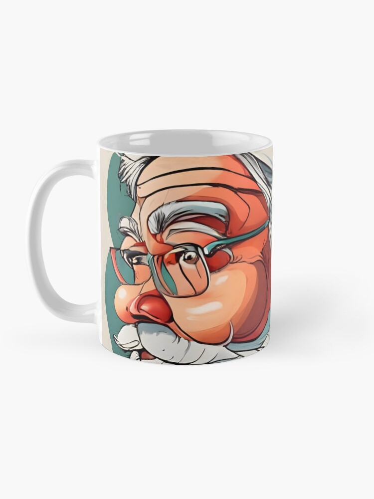 Thumbnail 3 of 6, Coffee Mug, Christmas Santa Claus Portrait drawing designed and sold by Patricks-Art.