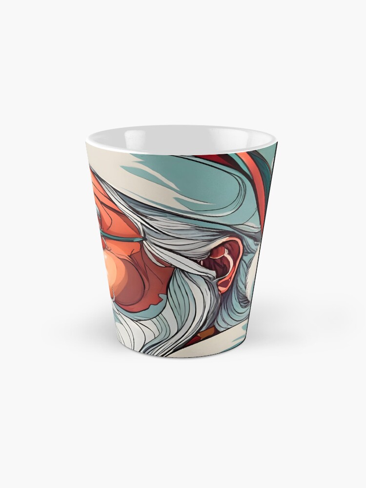Thumbnail 2 of 4, Coffee Mug, Christmas Santa Claus Portrait drawing designed and sold by Patricks-Art.