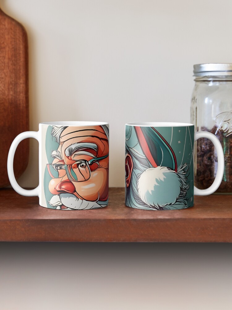 Thumbnail 2 of 6, Coffee Mug, Christmas Santa Claus Portrait drawing designed and sold by Patricks-Art.