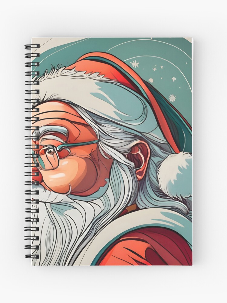 Thumbnail 1 of 3, Journal, Christmas Santa Claus Portrait drawing designed and sold by Patricks-Art.