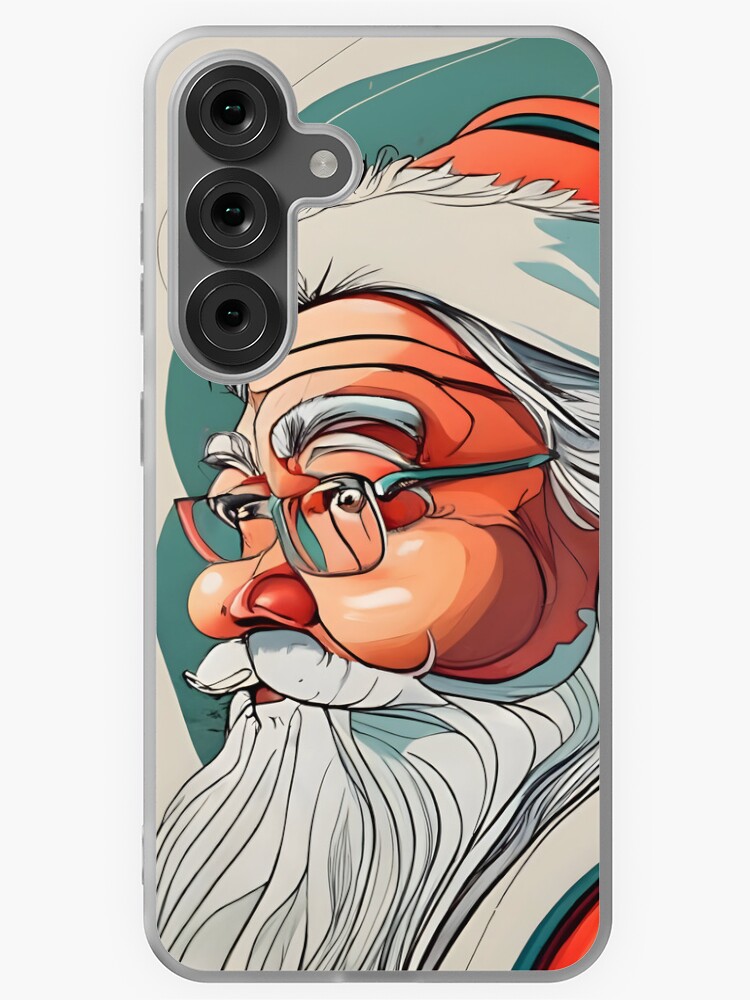 Thumbnail 1 of 4, Samsung Galaxy Phone Case, Christmas Santa Claus Portrait drawing designed and sold by Patricks-Art.