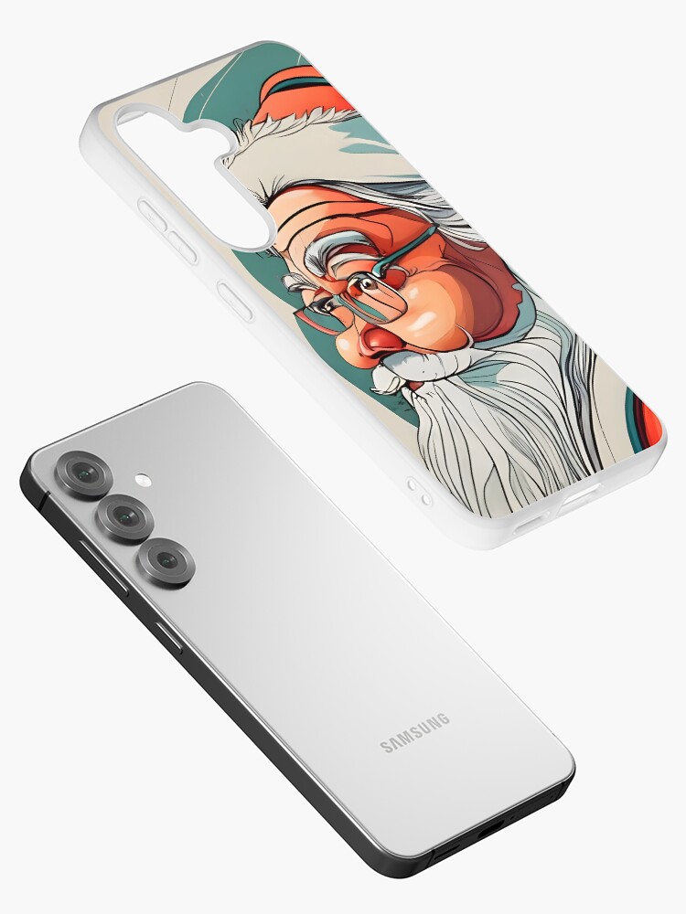 Thumbnail 2 of 4, Samsung Galaxy Phone Case, Christmas Santa Claus Portrait drawing designed and sold by Patricks-Art.