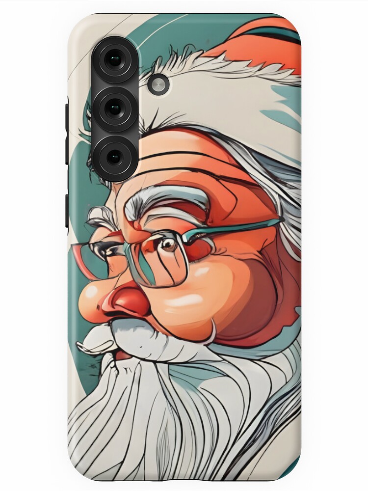 Thumbnail 1 of 4, Samsung Galaxy Phone Case, Christmas Santa Claus Portrait drawing designed and sold by Patricks-Art.