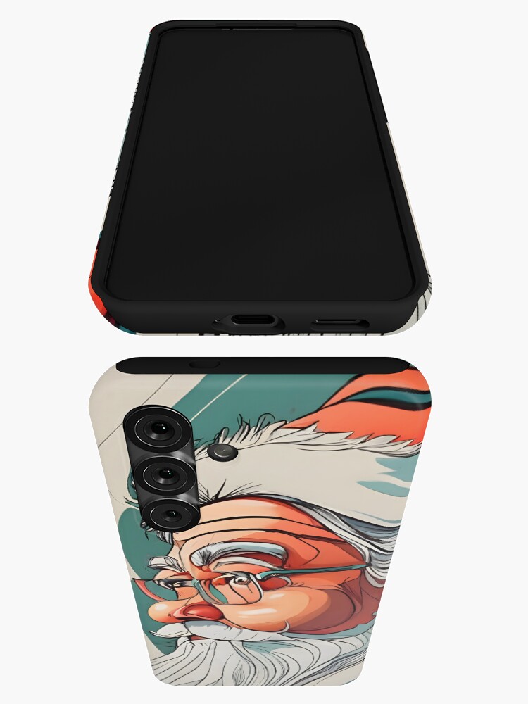Thumbnail 3 of 4, Samsung Galaxy Phone Case, Christmas Santa Claus Portrait drawing designed and sold by Patricks-Art.