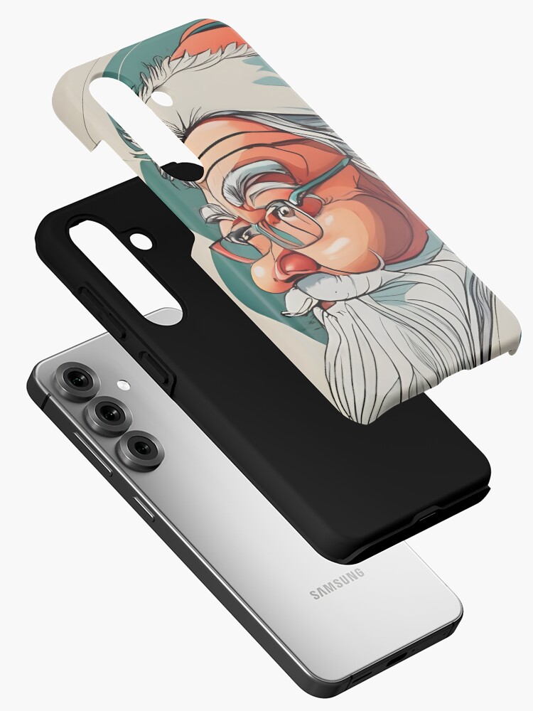 Thumbnail 2 of 4, Samsung Galaxy Phone Case, Christmas Santa Claus Portrait drawing designed and sold by Patricks-Art.