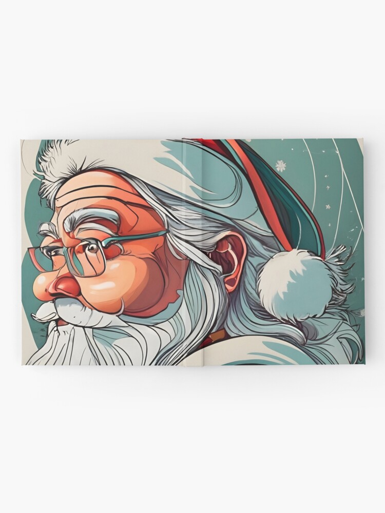 Thumbnail 2 of 3, Journal, Christmas Santa Claus Portrait drawing designed and sold by Patricks-Art.