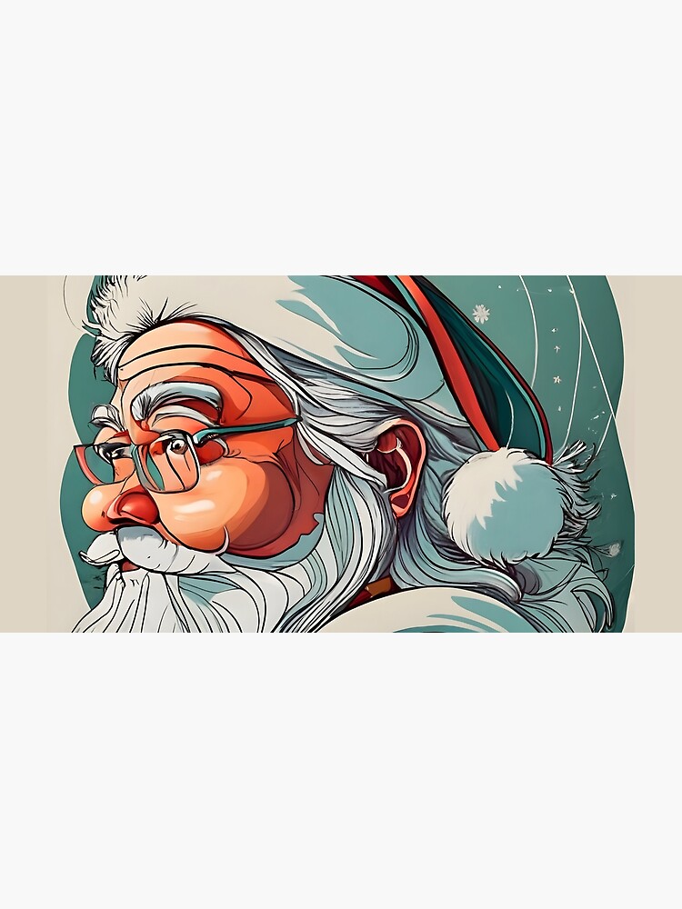 Thumbnail 5 of 5, Mouse Pad, Christmas Santa Claus Portrait drawing designed and sold by Patricks-Art.