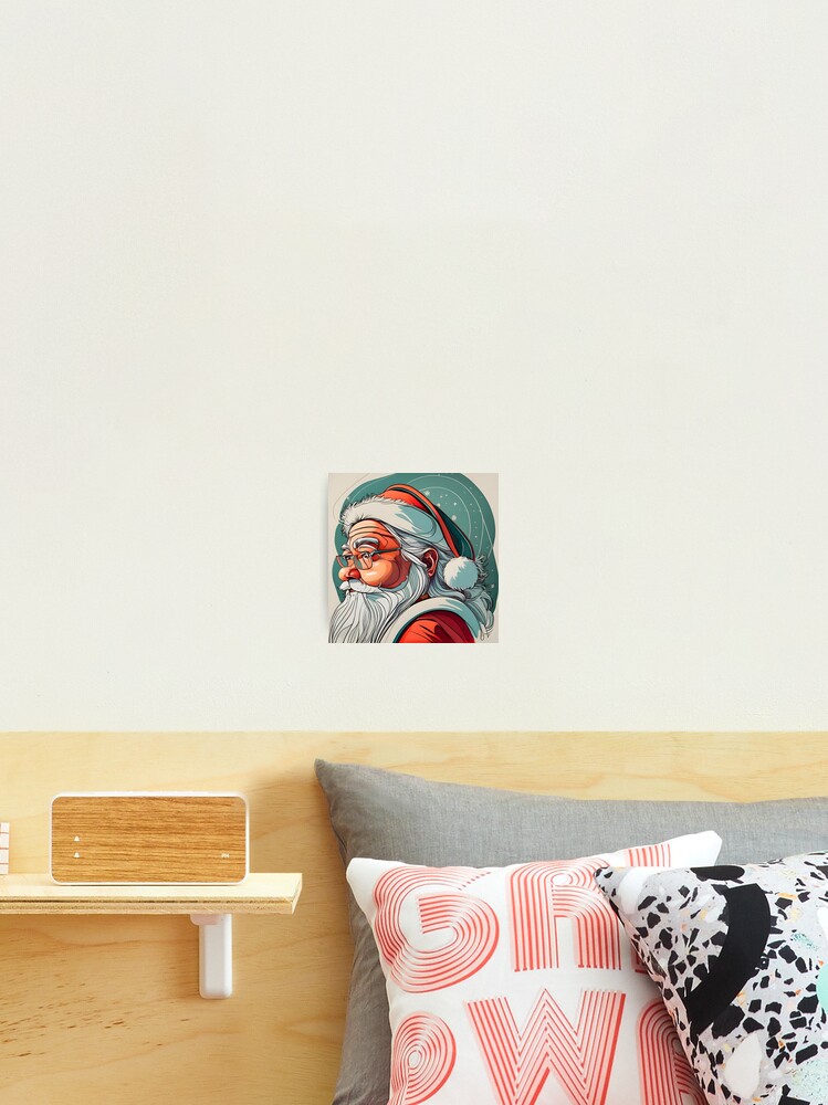 Thumbnail 2 of 3, Photographic Print, Christmas Santa Claus Portrait drawing designed and sold by Patricks-Art.