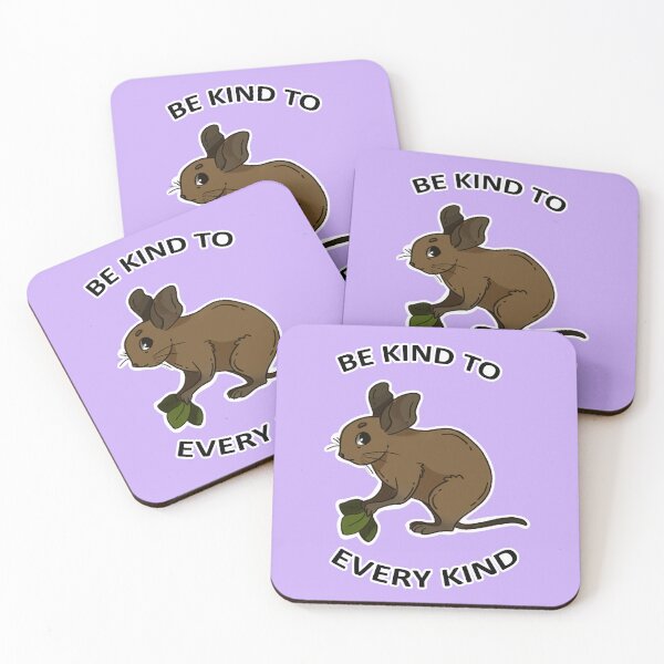 Item preview, Be kind to every kind Degu Animal Text Design Lavender Background designed and sold by keepsketching.