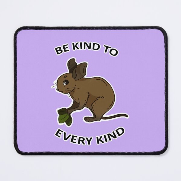 Item preview, Be kind to every kind Degu Animal Text Design Lavender Background designed and sold by keepsketching.